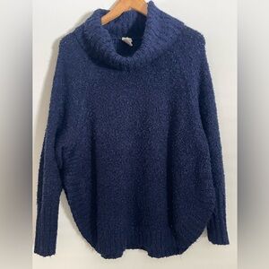 Faded Glory Deep Blue Cowl Neck Sweater